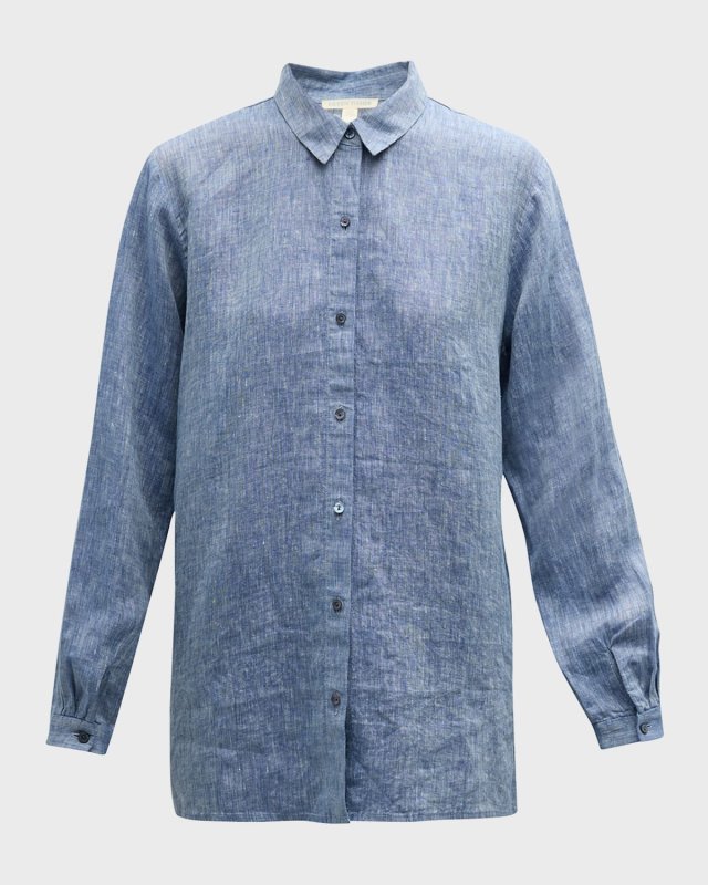 Button-Down Organic Linen Shirt